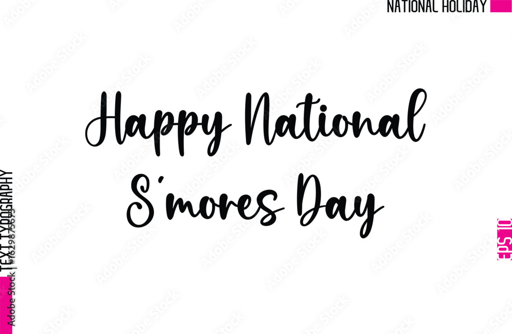 Fototapeta premium Happy National S?mores Day.eps