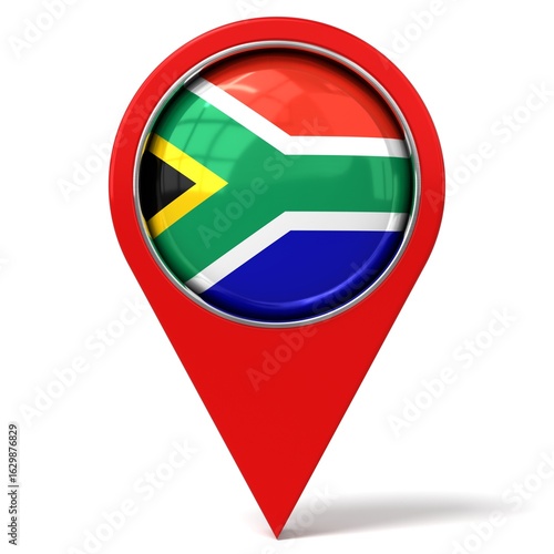 South Africa - location pin with flag - 3D illustration Free Download South Africa - location pin with flag - 3D illustration - GFXLoad