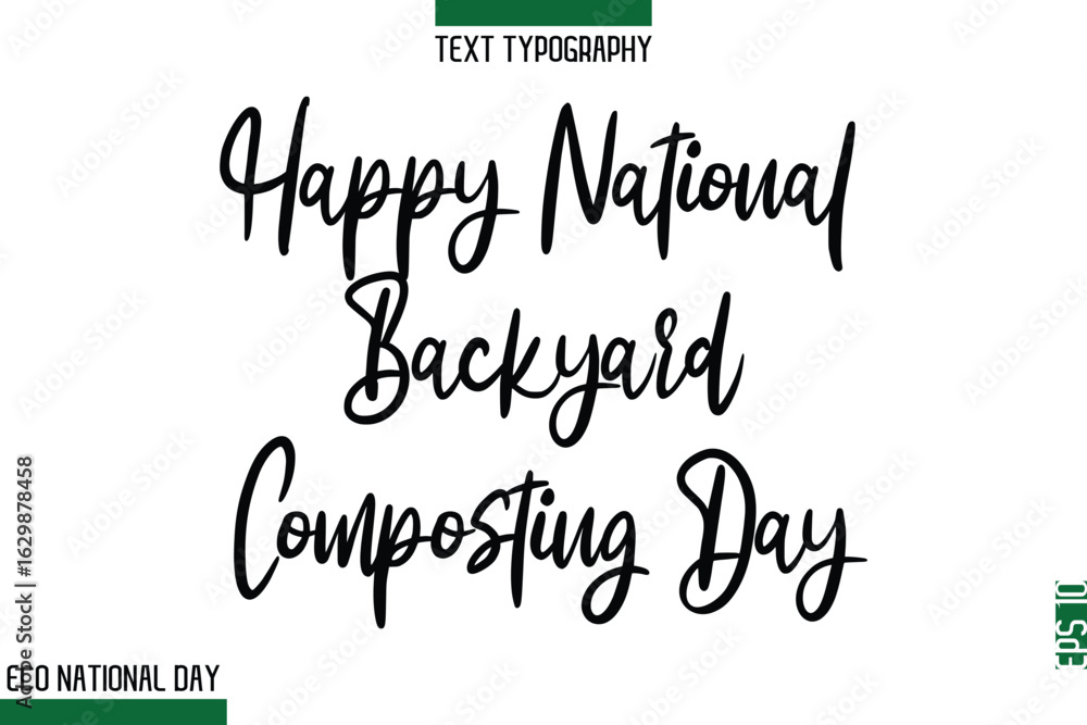 Fototapeta premium Happy National Backyard Composting Day.eps