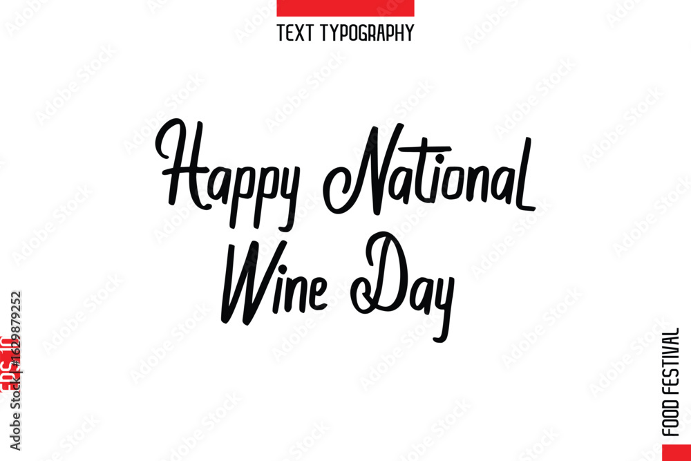 Fototapeta premium Happy National Wine Day.eps