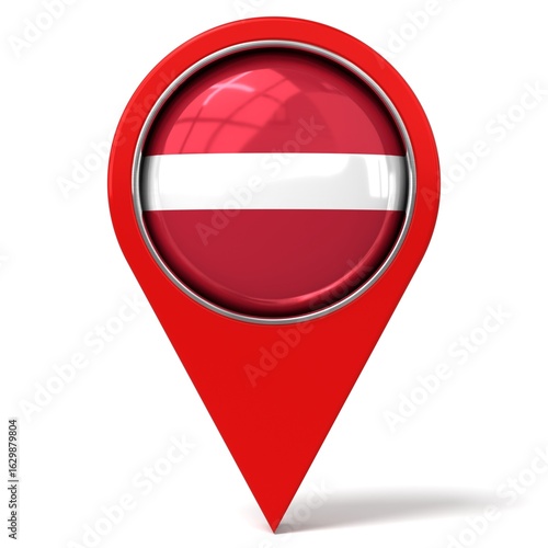 Latvia - location pin with flag - 3D illustration Free Download Latvia - location pin with flag - 3D illustration - GFXLoad