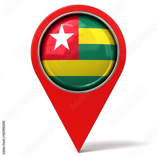 Togo - location pin with flag - 3D illustration Free Download Togo - location pin with flag - 3D illustration - GFXLoad