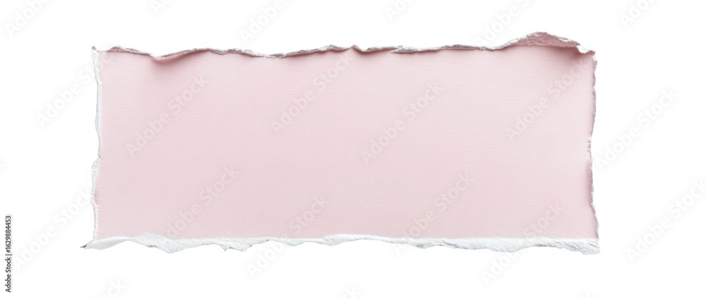 Fototapeta premium Pink torn paper rectangle