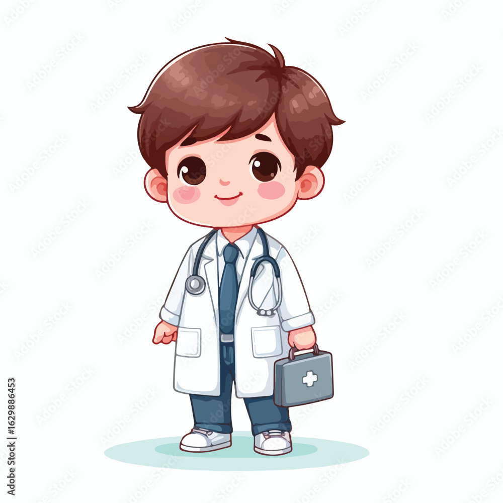 vector image of little doctor vector image of little doctor