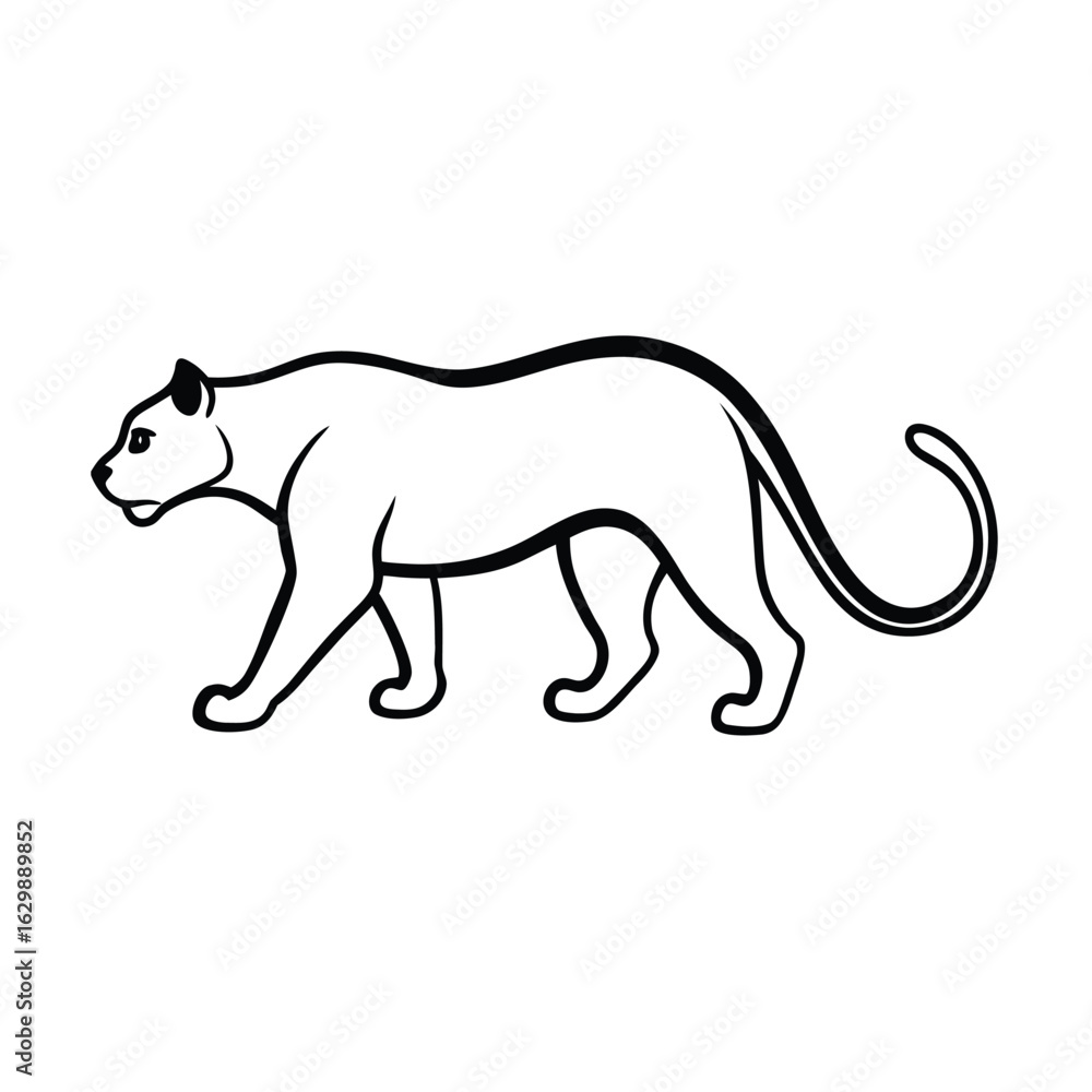 Obraz premium vector illustration of a panther