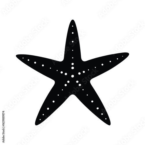 Starfish silhouette vector illustration.