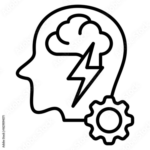 Brainstorm line icon