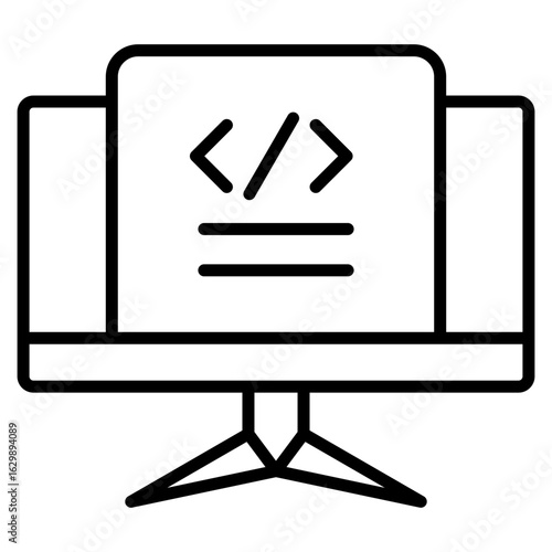 Coding line icon