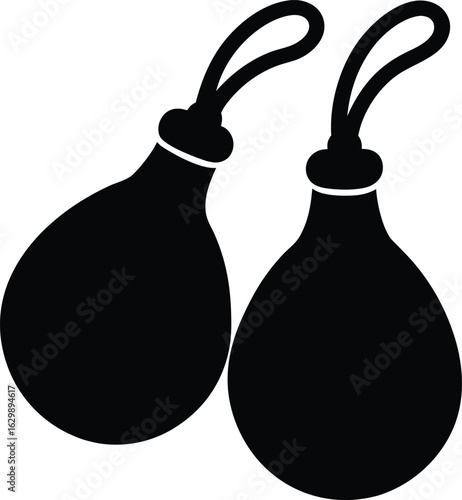 Castanets silhouette vector art illustration