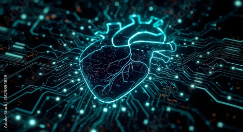 Digital Heart on Circuit Board: AI and Medical Technology Integration for Advanced Healthcare Diagnostics and Innovation