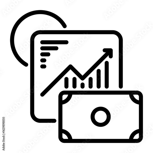 money icon, line icon style