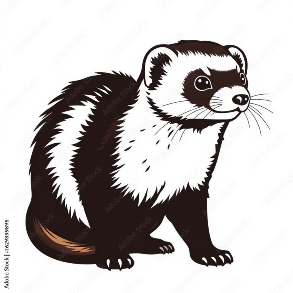 Fototapeta premium Cinnamon Ferret Animal Icon