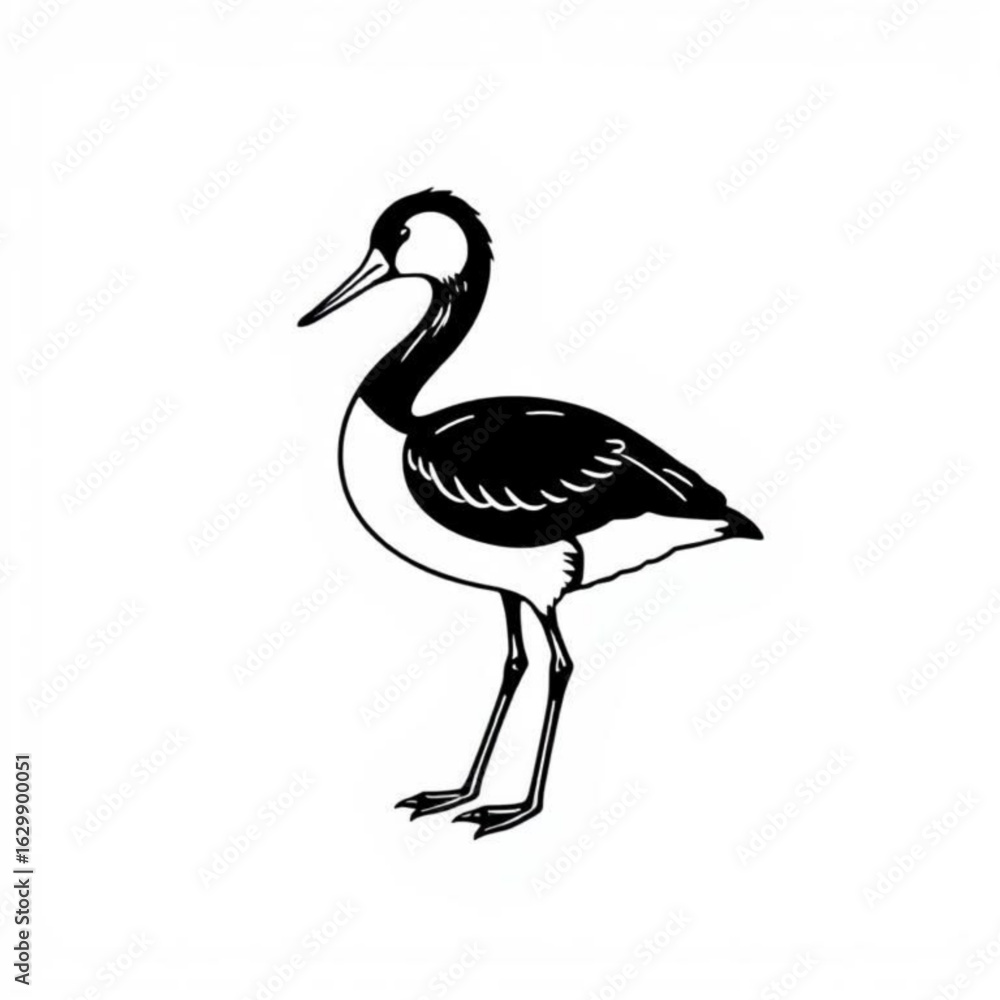 Fototapeta premium Clarks Grebe Animal Icon