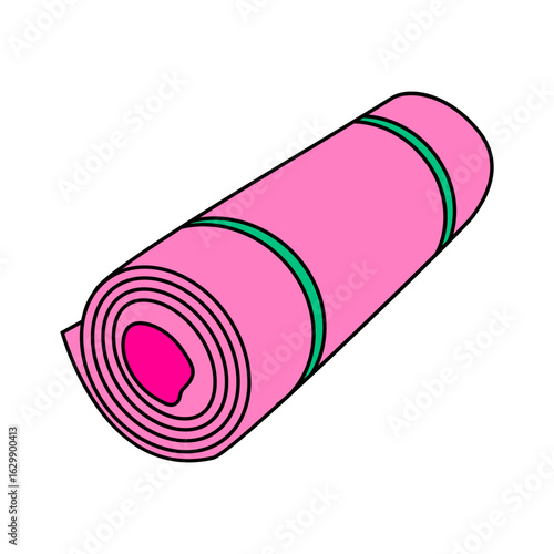 Yoga mat vector illustration