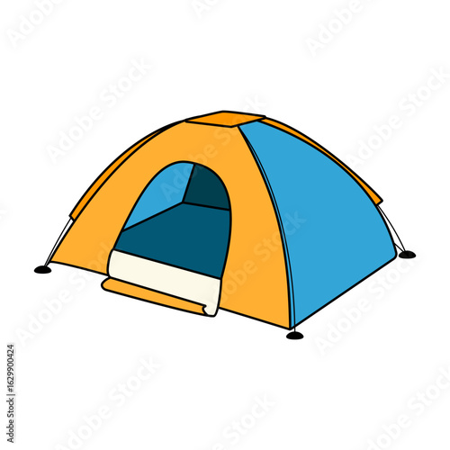 Vector illustration of tourist tent 