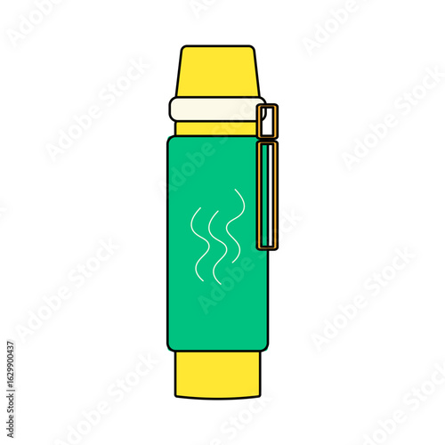 Thermos bottle vector illustration