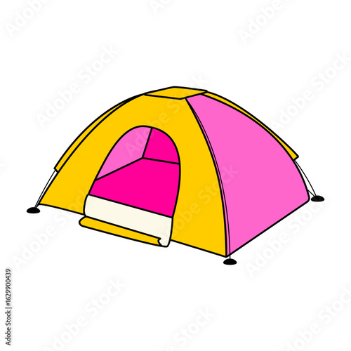 Tourist tent vector illustration