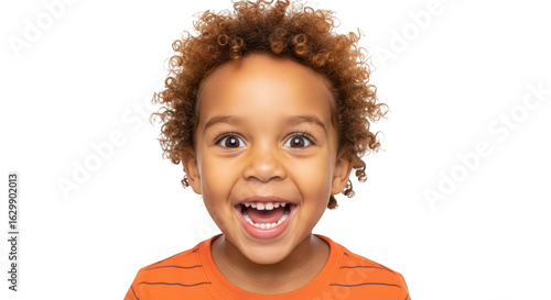 Happy african american boy smiling isolated on transparent background