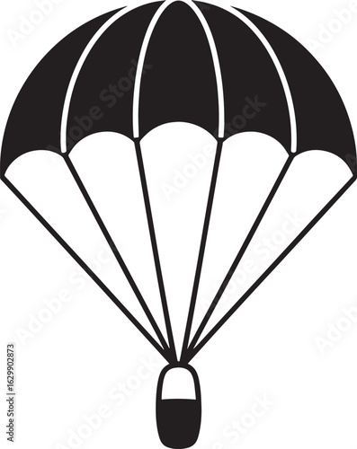 Parachute Icon Symbolizing Safety, Adventure, and Controlled Descent for Sport and Emergency Use
