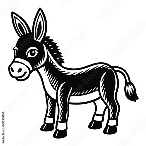 Cartoon jackal isolated on white background illustration vector