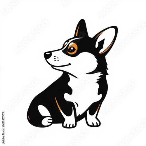 Corgidor Animal Icon - Black