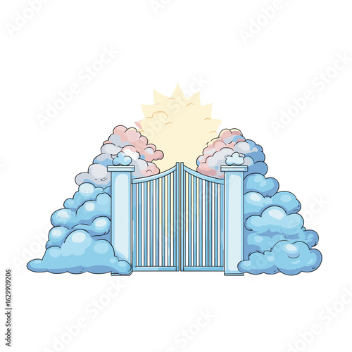 simple the gate to heaven clipart
