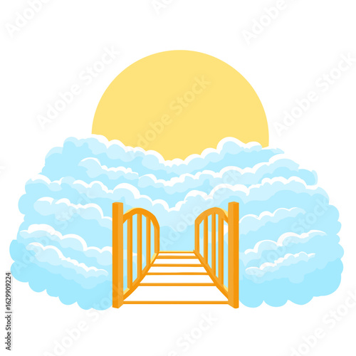 simple the gate to heaven clipart
