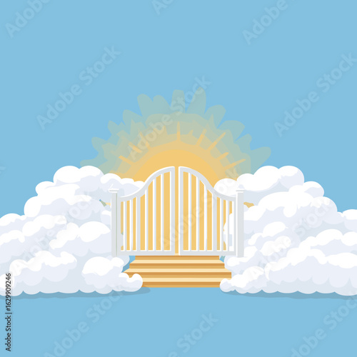 simple the gate to heaven clipart
