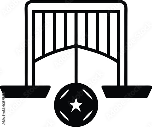 3d render of a cage with sign