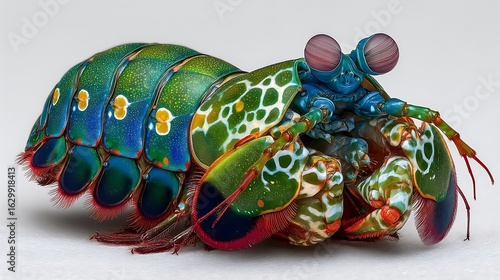 Vibrant Mantis Shrimp with Colorful Sea Creature, Aquatic Life, and Macro Photography.