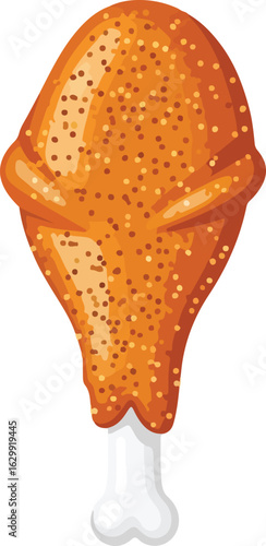 Crispy Chicken Drumstick Food Icon