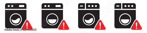 Cuadro en lienzo Washing Machine Caution.eps