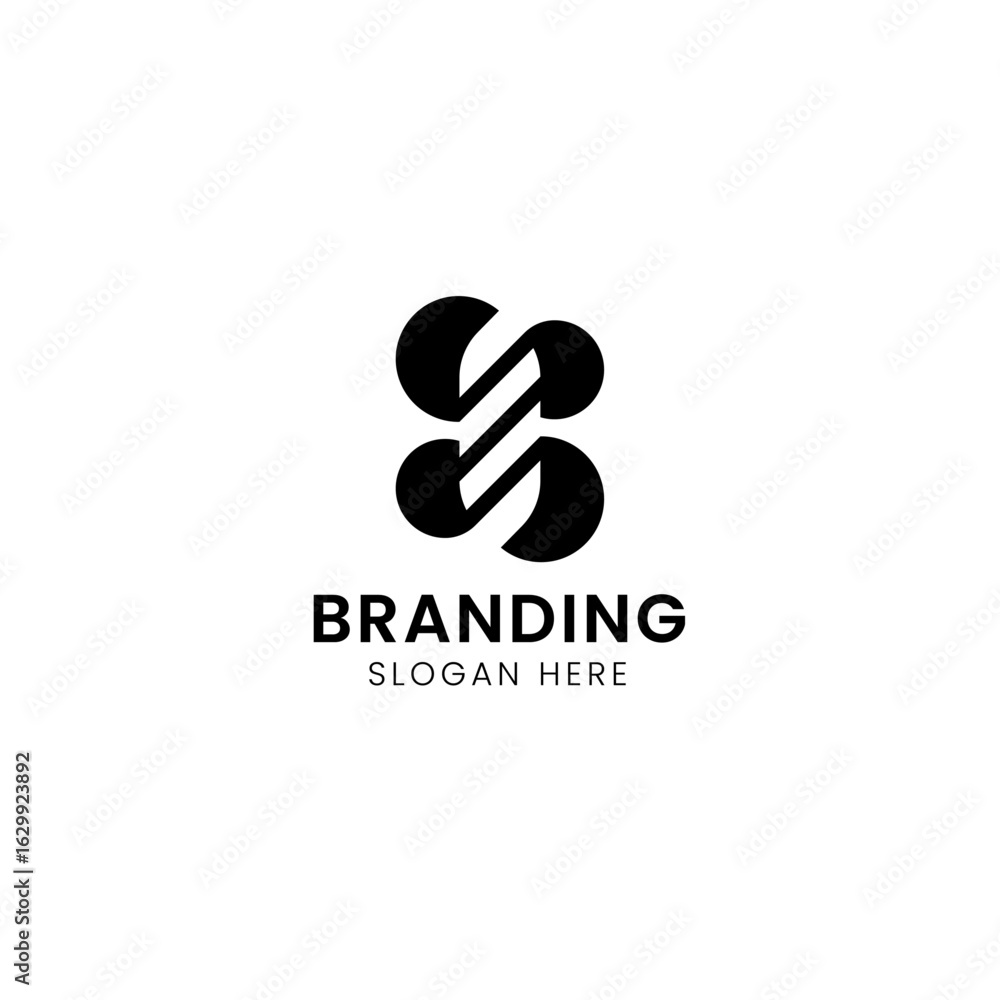 Fototapeta premium Letter s line typography logo