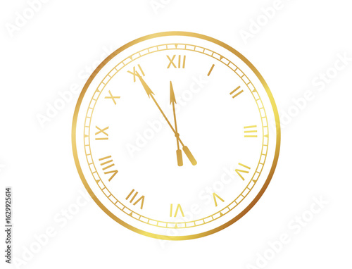 Tableau sur toile Golden clock PNG
