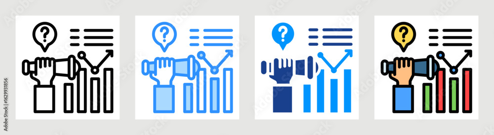 Fototapeta premium Forecast Analytics Collection Set Multiple Style