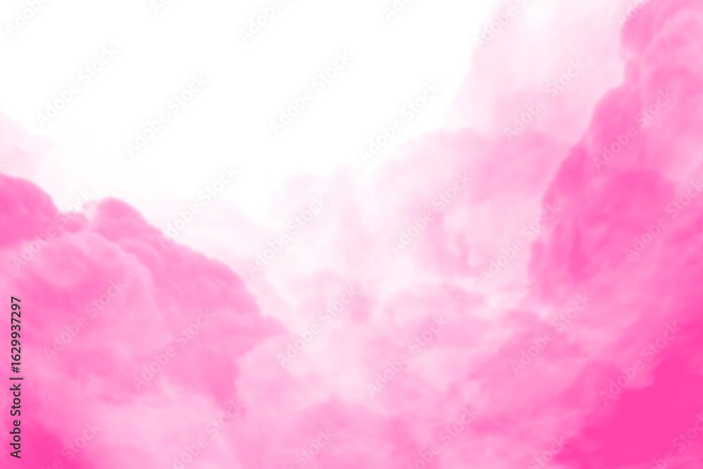 Fototapeta premium Vibrant magenta smoke swirls against a deep black background creating an abstract and energetic visual effect