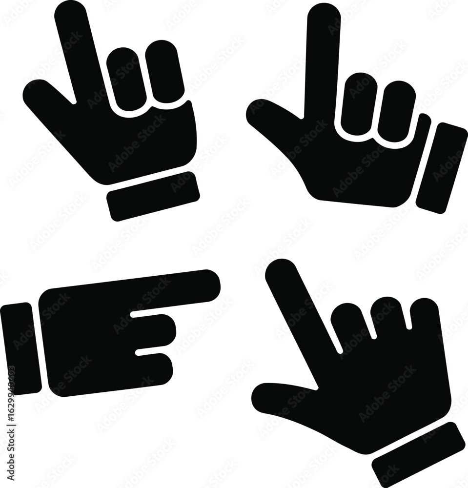 Obraz premium set of hand gestures