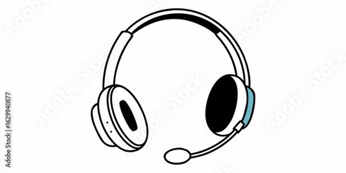 Find the best headset with microphone for clear communication and audio experience today for your needs on transparent background