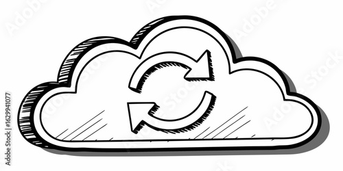 Cloud computing sync data backup and restore service for business and personal use online storage 100 on transparent background