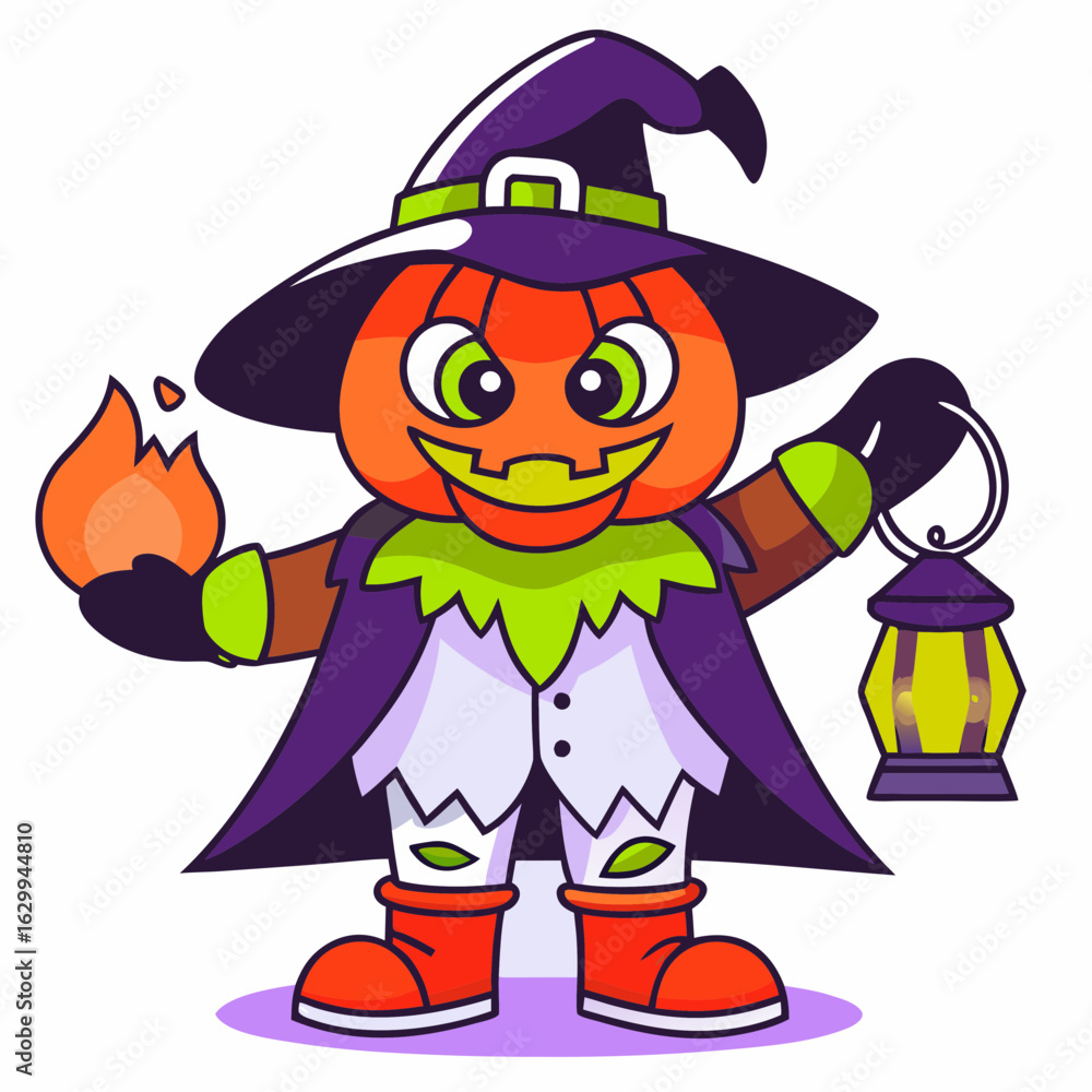 Naklejka premium Spirits of Halloween Mascot illustration