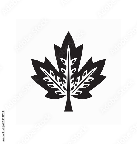 Cannabis Leaf silhouette logo design vector on white background