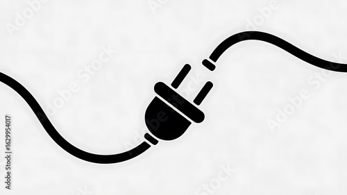 Disconnected plug, symbolizing power outage.
