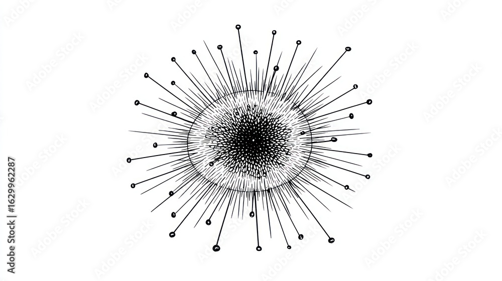 Obraz premium Abstract radial design on white background