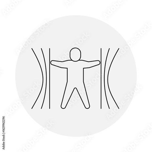 Resilience Icon. Person Stretching, Representing Mental Strength and Adaptability.