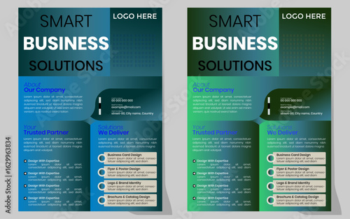 Modern business web design template for infographics, brochures, and banner layouts