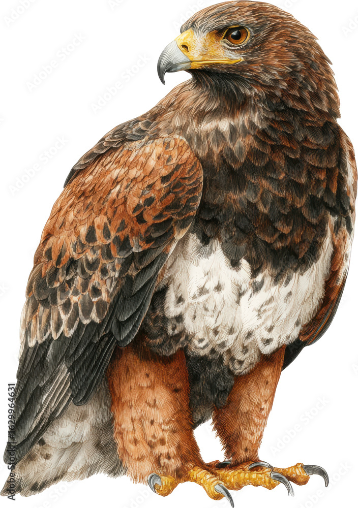Obraz premium Portrait of a majestic eagle standing tall and proud in nature