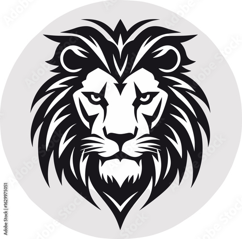 Majestic Lion Head Vector Illustration: A Powerful Emblem of Strength and Nobility, Perfect for Logos, Mascots, and Bold Designs.