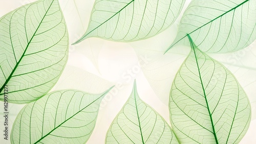 Translucent Leaf Veins Delicate Natural Pattern Background