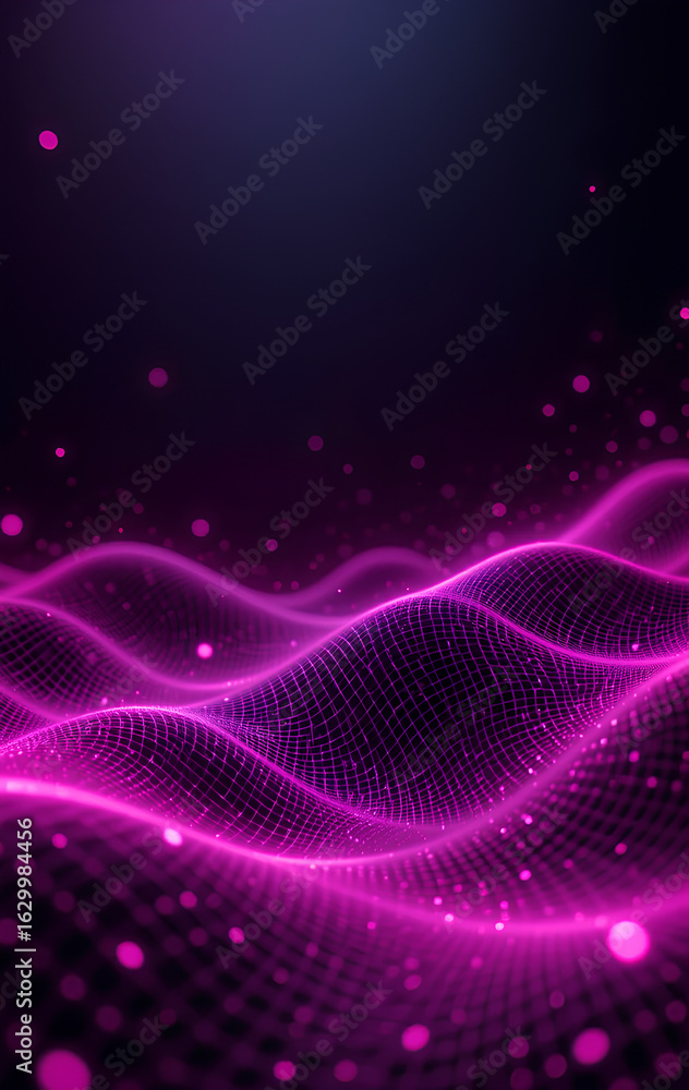 Fototapeta premium Magenta AI Data Background for Advanced Computing