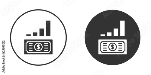 capital gain icon. filled flat sign for mobile concept. Symbol, logo illustration.
